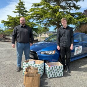 Vortex team supporting donations in the Christchurch City Food bank