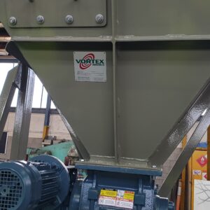 Baghouse part with vortex Engineering label on it